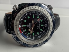 Mortima Super 28 Datomatic 70's Vintage World Time Divers Watch